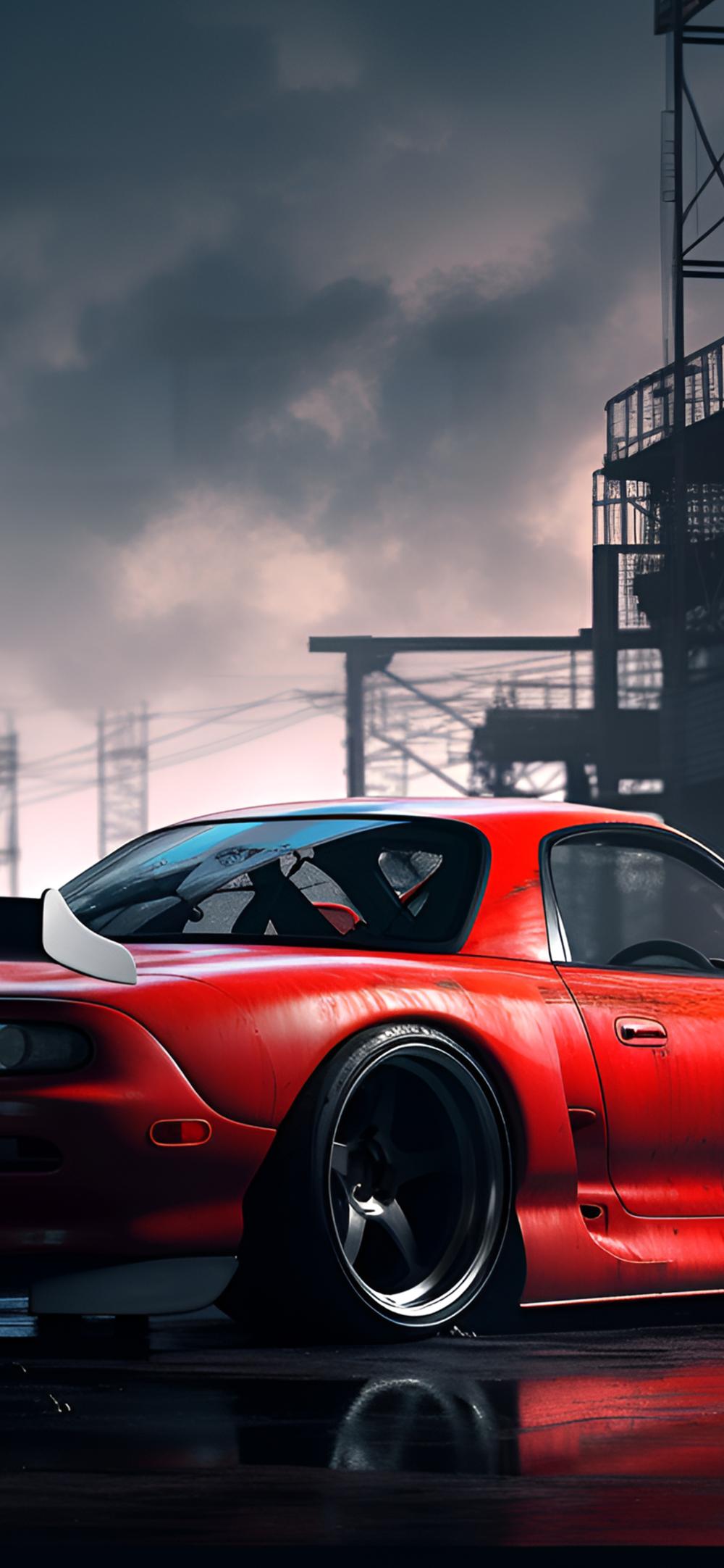 Download Red Mazda Rx7 Street