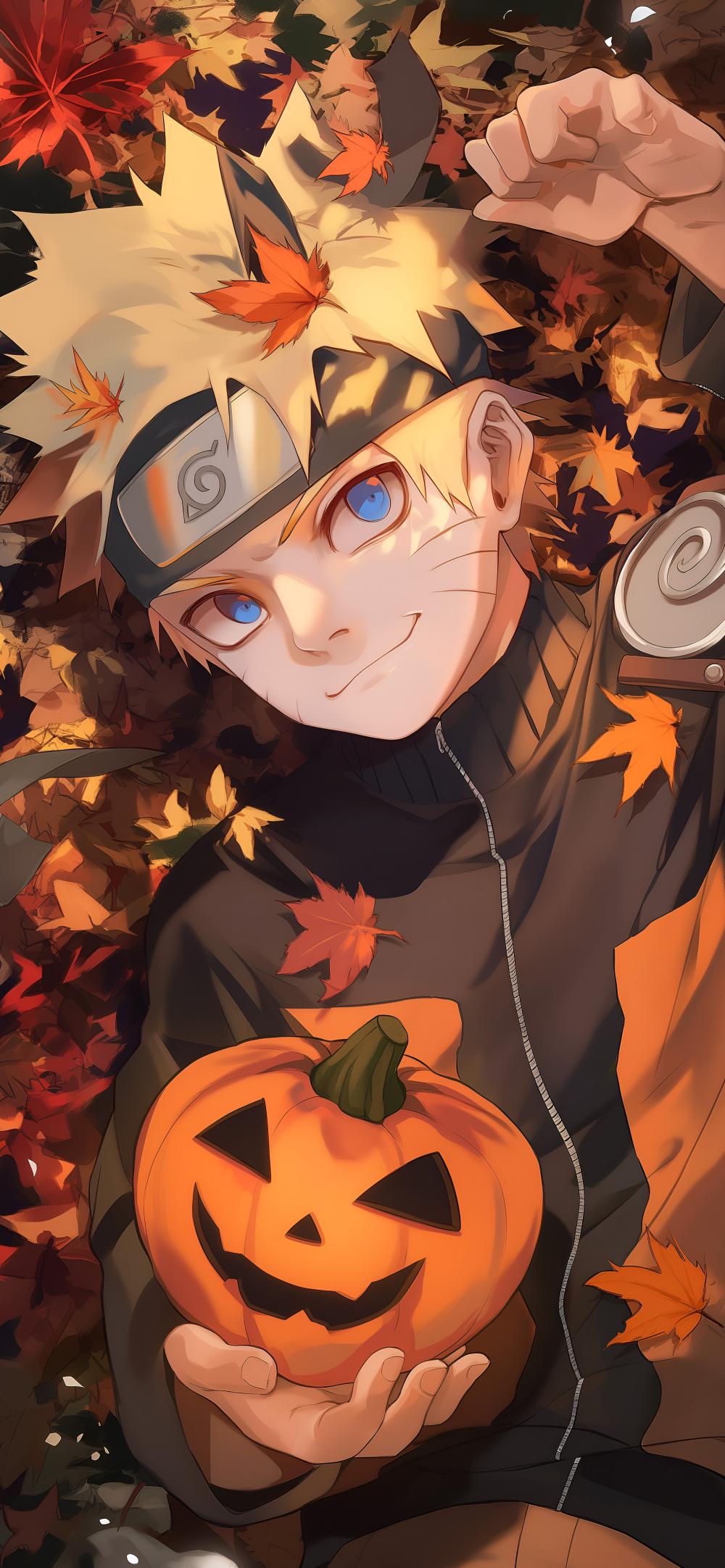 Download Naruto In Autumn Leaves Halloween