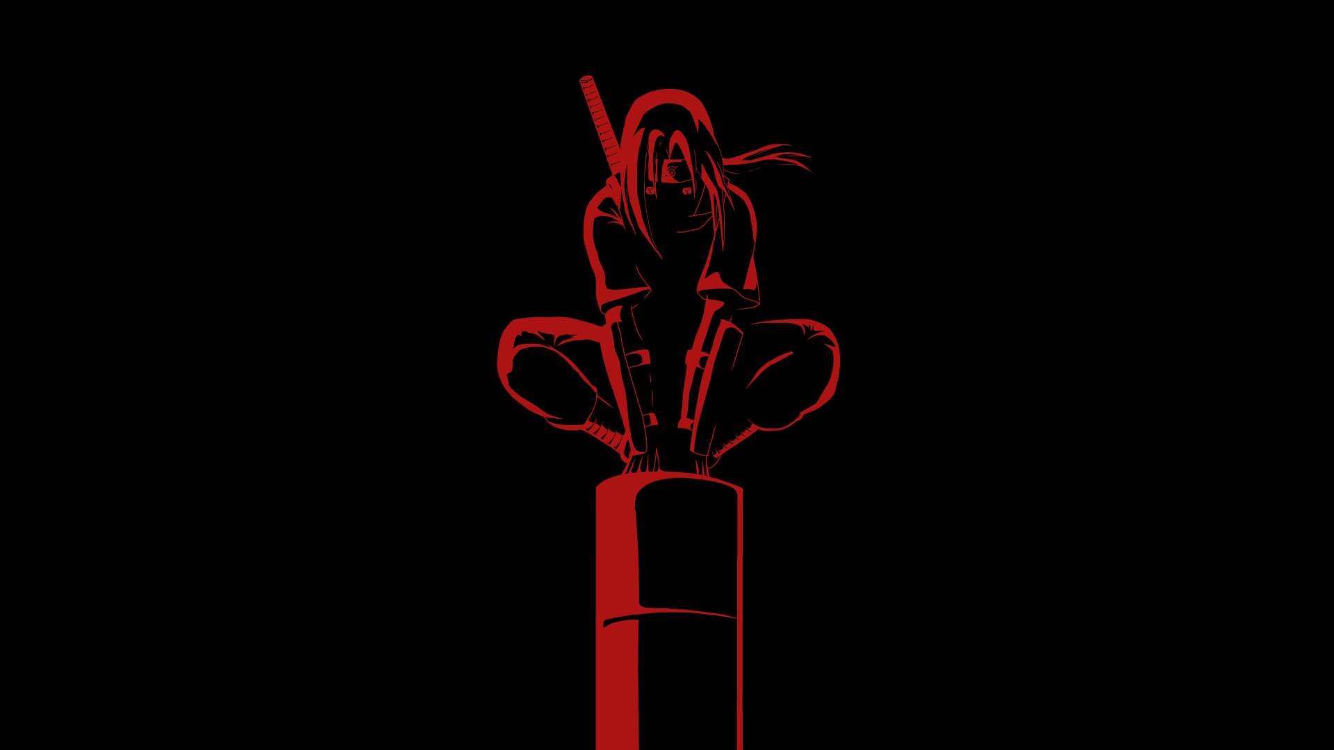 Download Itachi Uchiha Black background