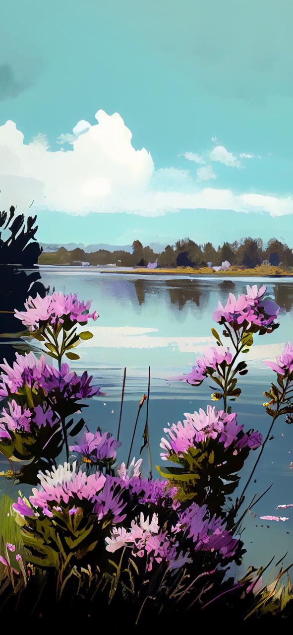 Download Lake Flowers Art