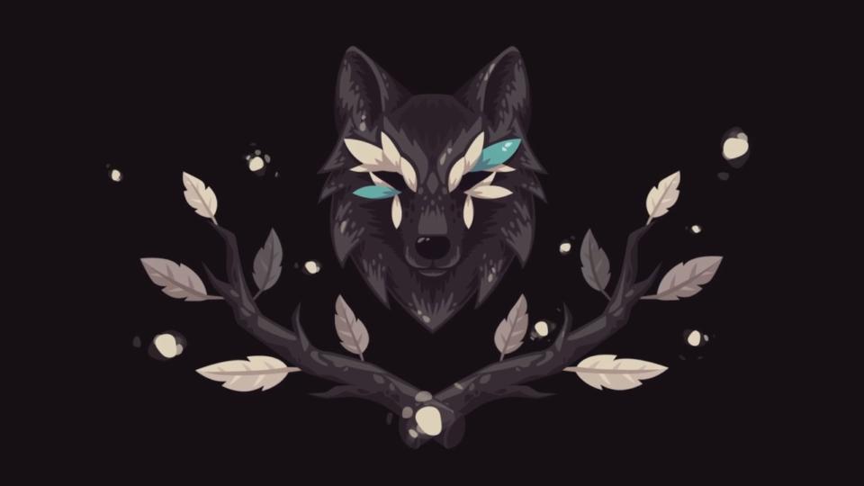 Download black fox illustration wolf