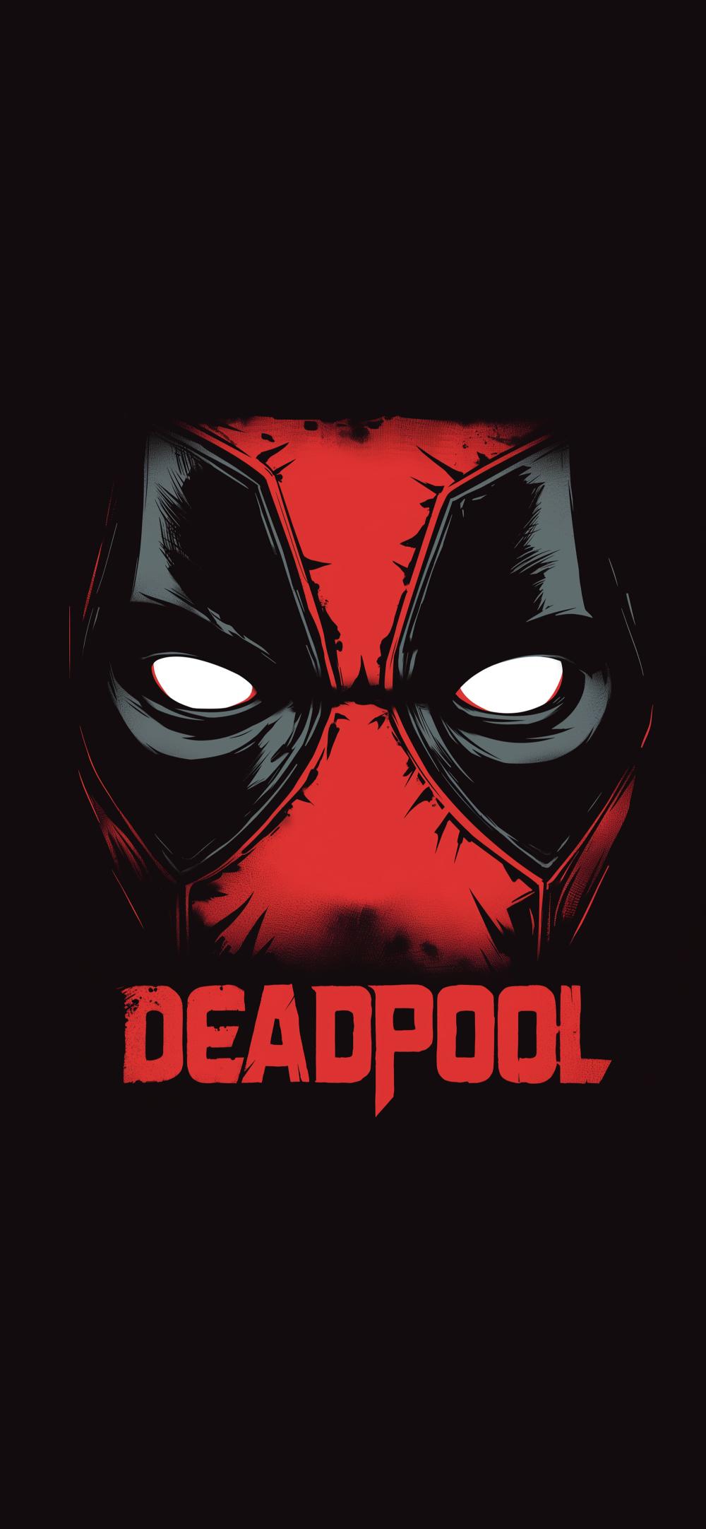 Download Marvel Deadpool Face Logo Minimalistic