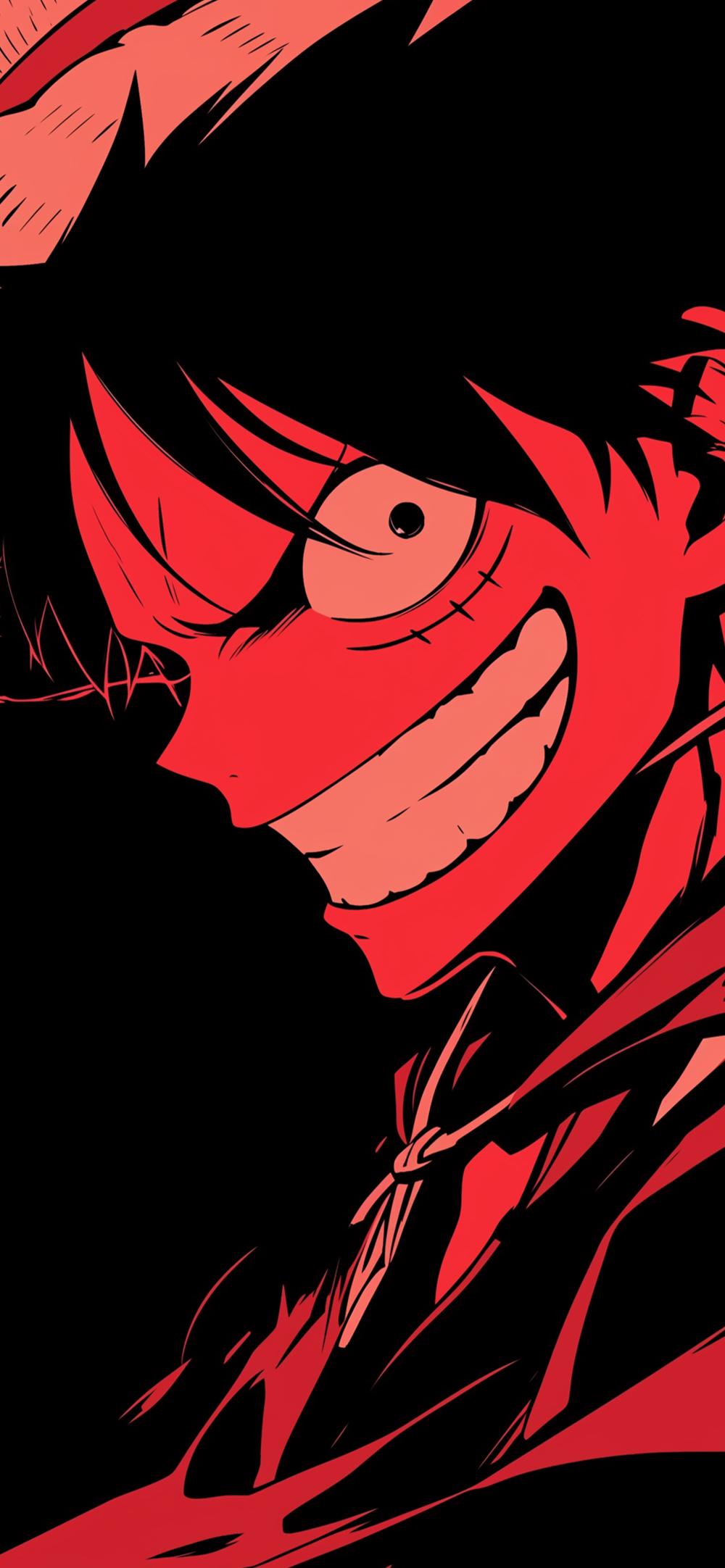 Download One Piece Luffy Intense Face