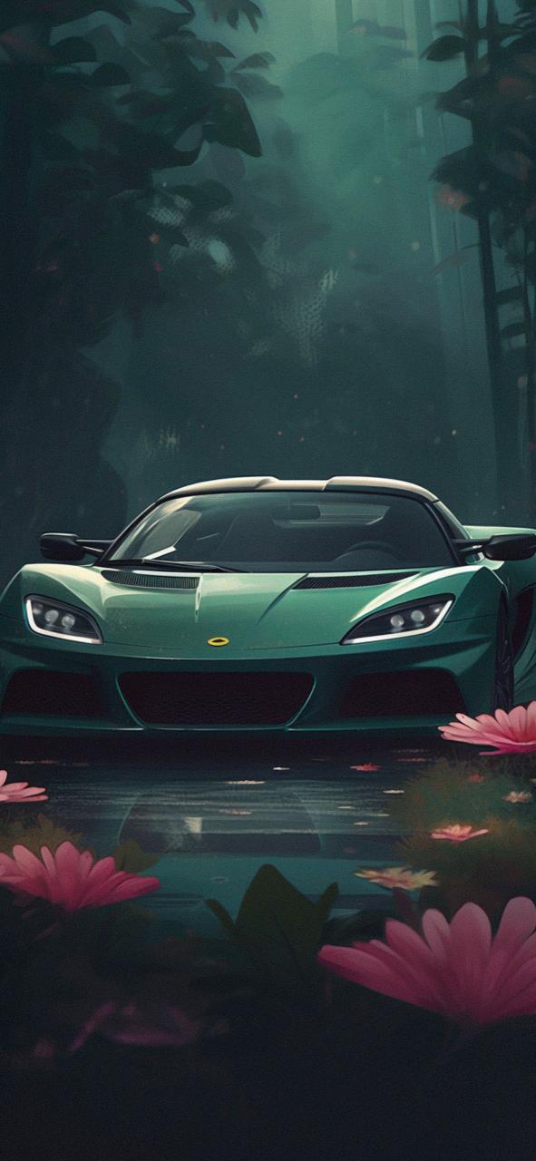 Download Green Lotus Car Art