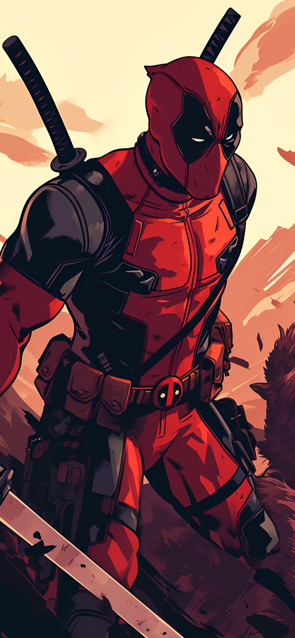 Download Deadpool Aesthetic Illustration