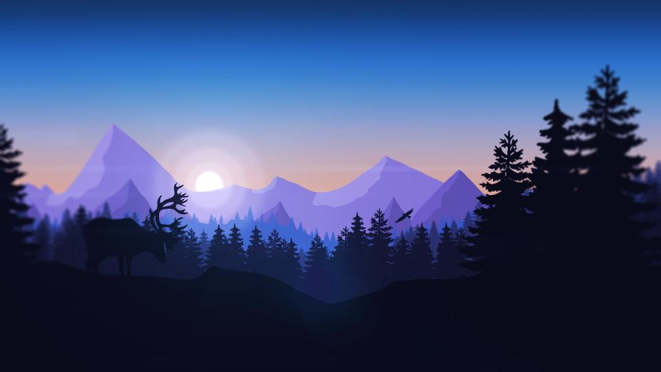 Download animals Firewatch forest minimalism