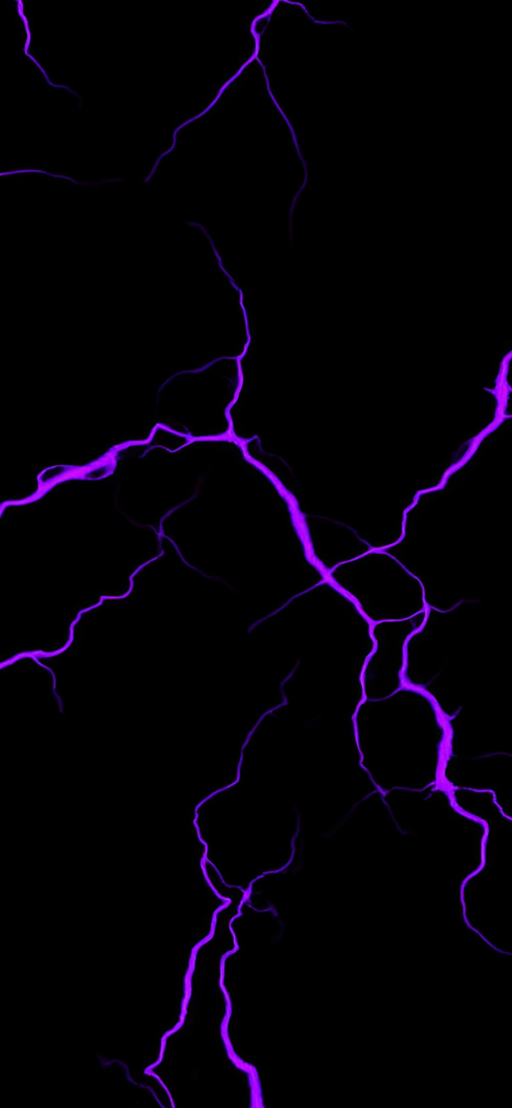 Download Glowing Purple Lightning Aesthetic