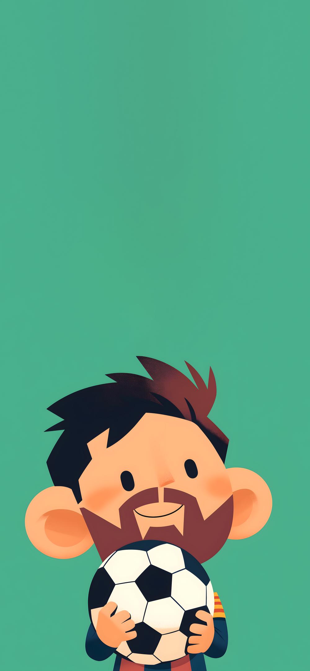 Download Cute Messi Cartoon