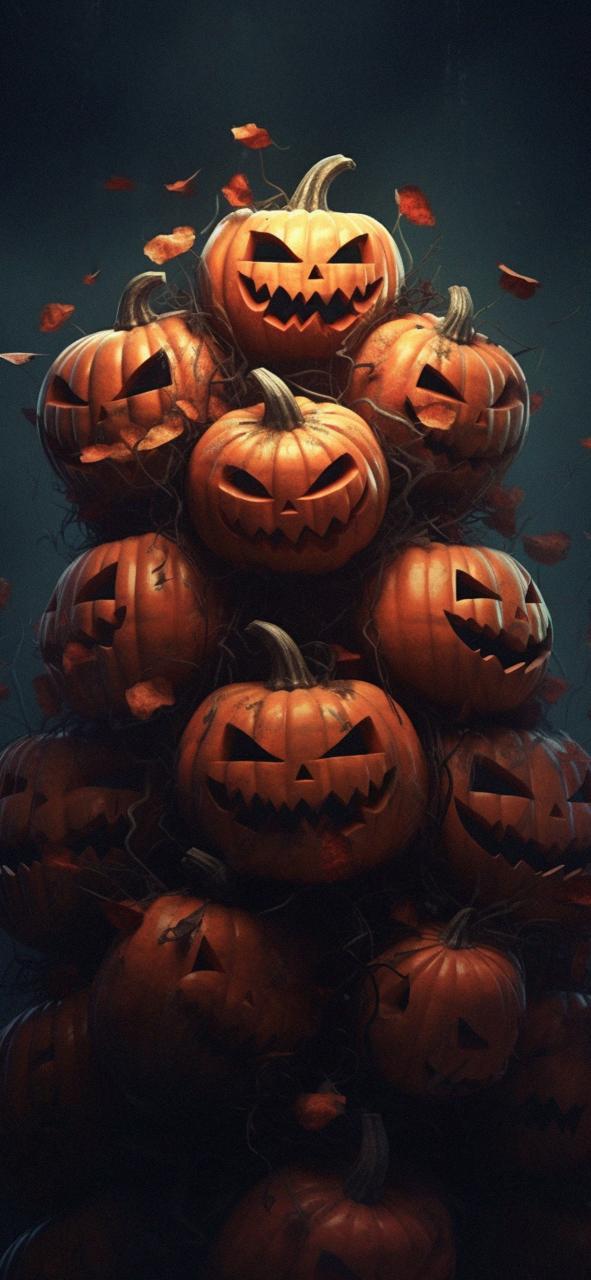 Download Dark Halloween Pumpkins Aesthetic