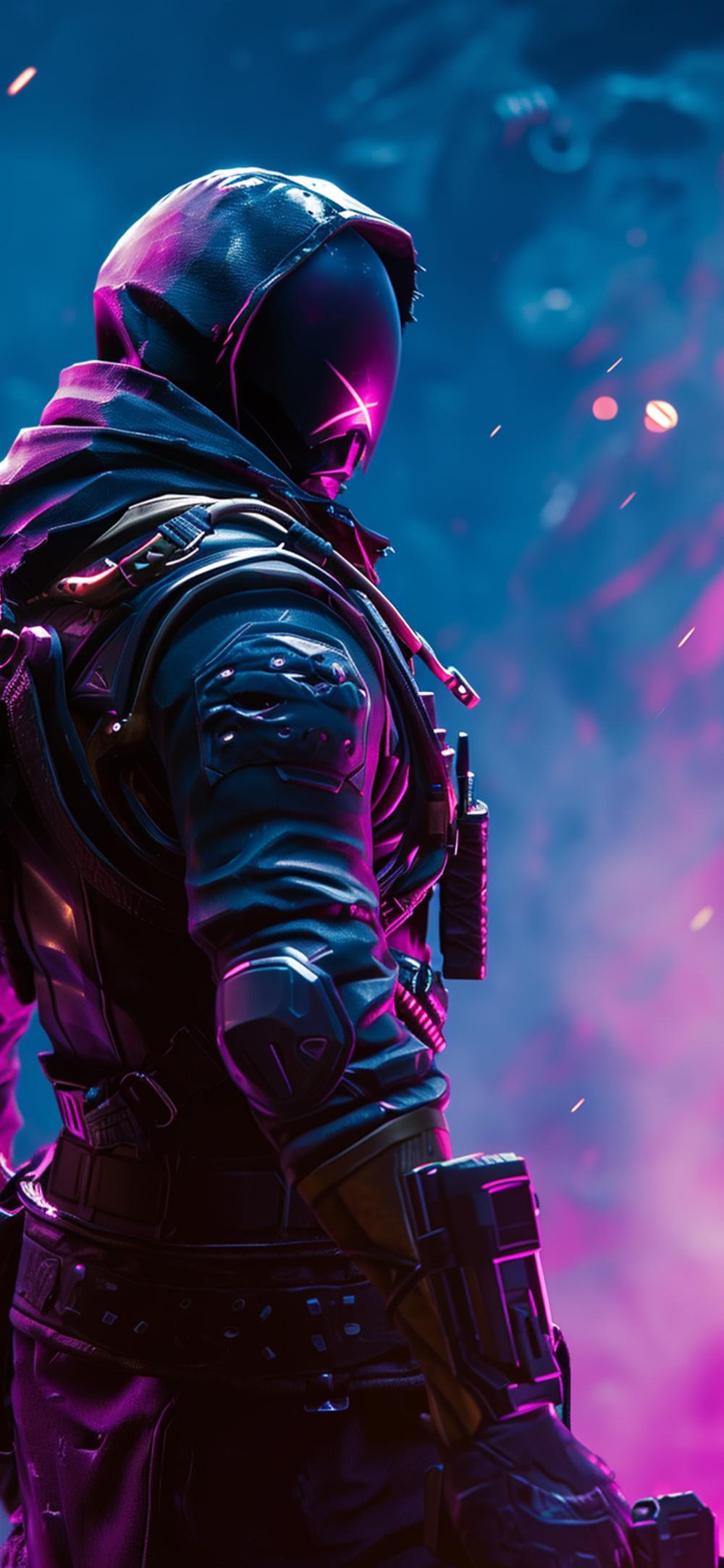 Download Epic Fortnite Cyber Warrior Wallpaper