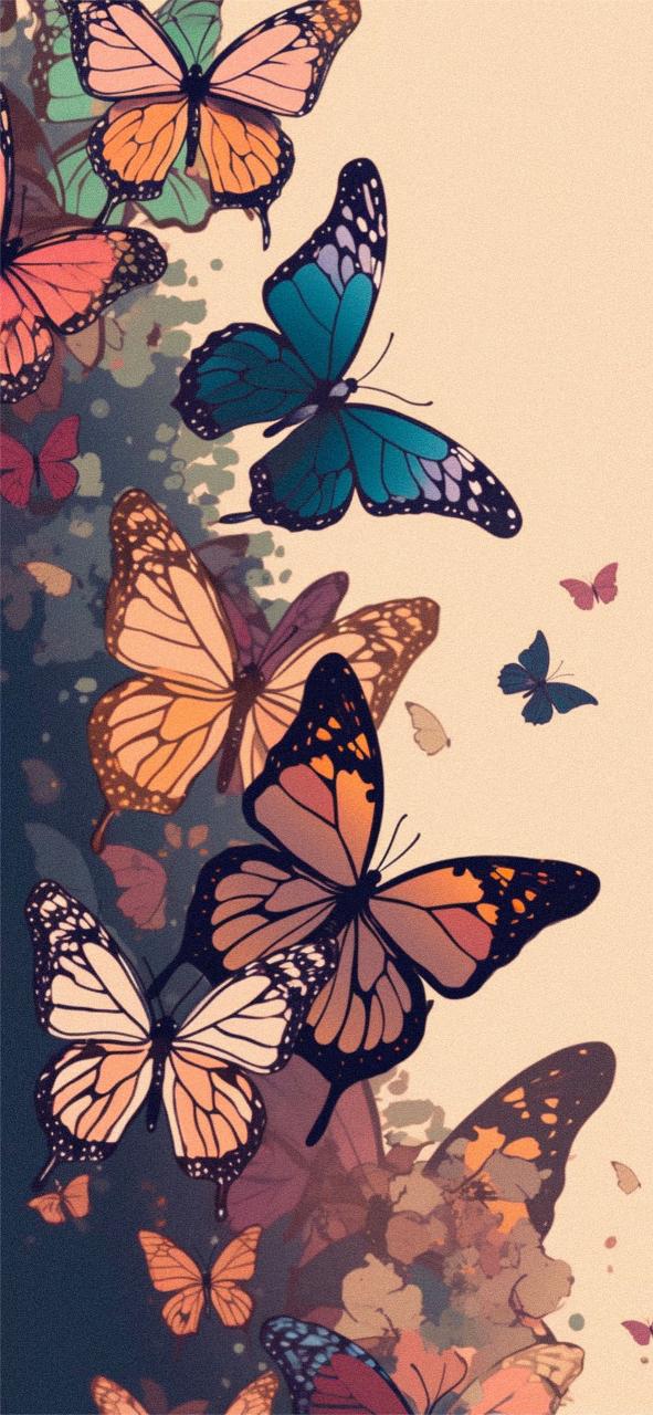 Download Butterflies Aesthetic Beige