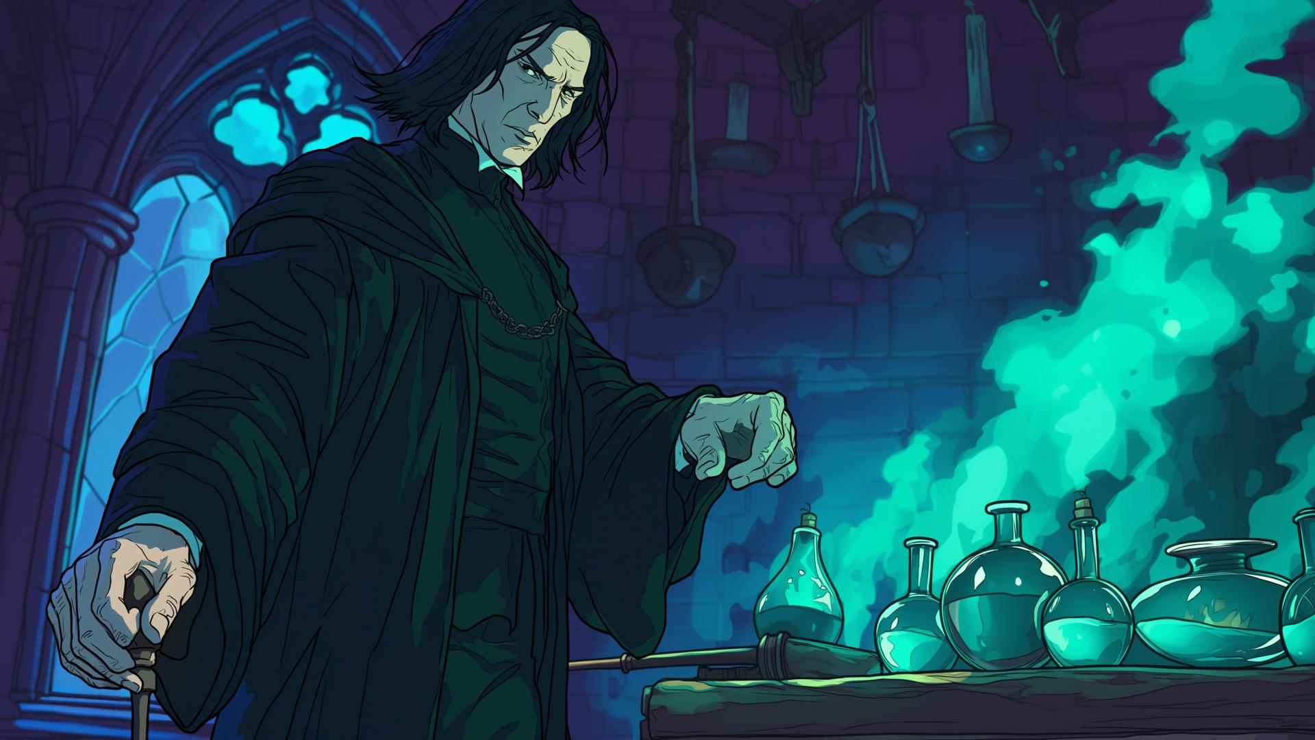 Download Harry Potter Snape Potion Green Smoke Desktop Wallpaper