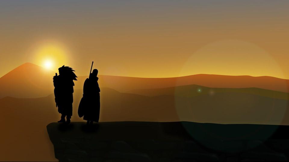 Download silhouette of two standing