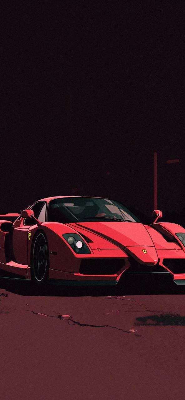 Download Red Ferrari Enzo Dark