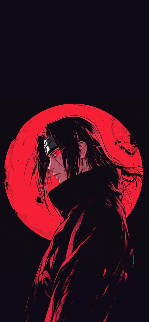 Download Itachi Uchiha Profile Red Moon