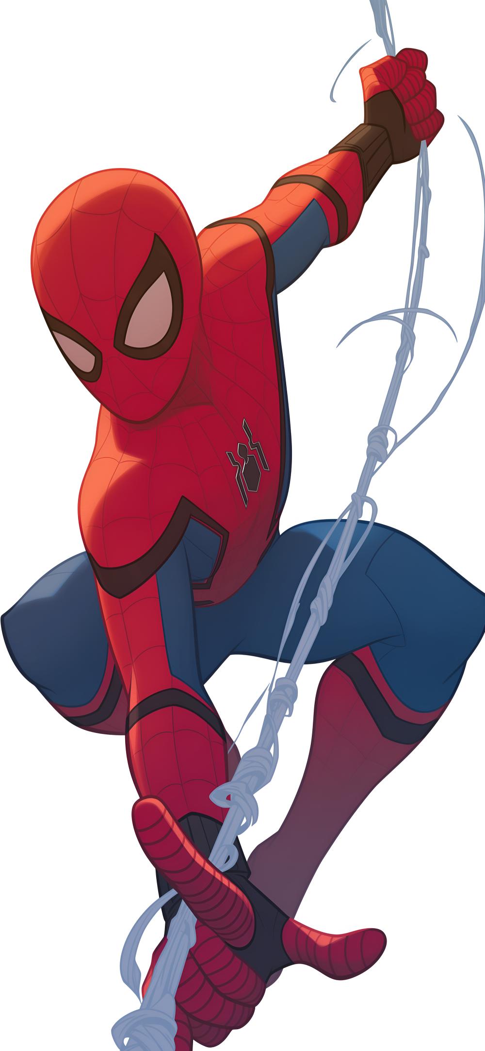 Download Spiderman Swinging Web Clipart