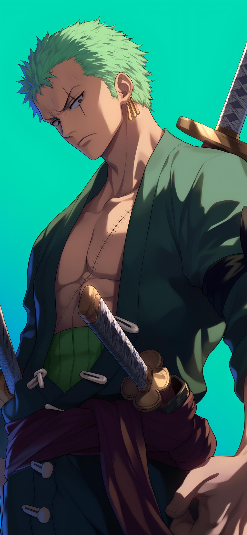 Download Epic Roronoa Zoro Swordsman Anime