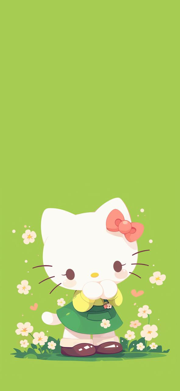 Download Hello Kitty Cute Green