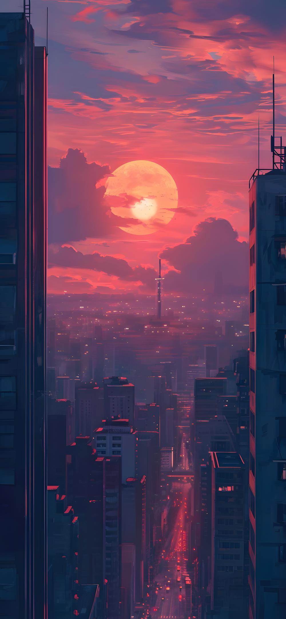 Download City Sunset Aesthetic