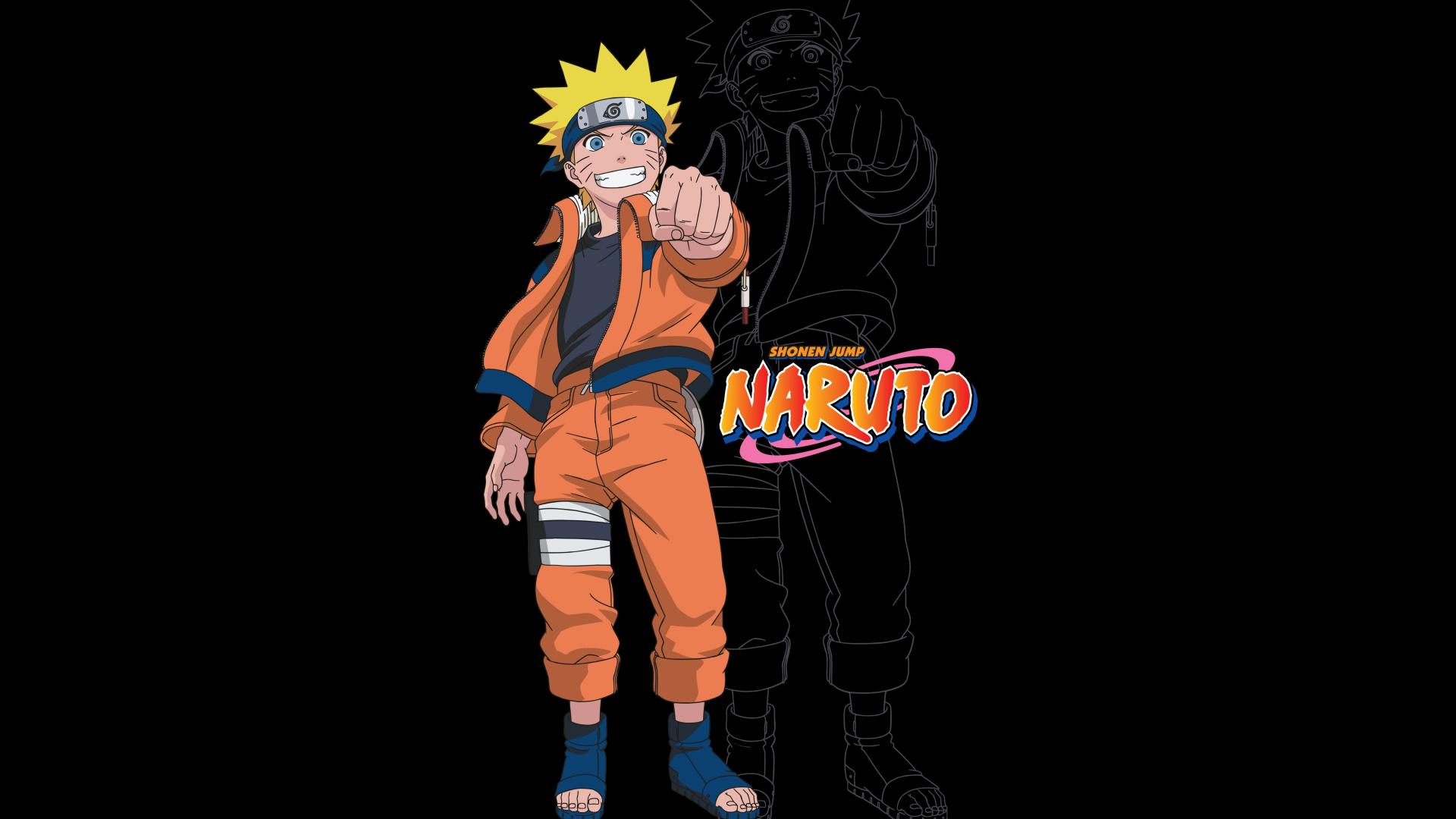 Download Naruto Uzumaki Black background