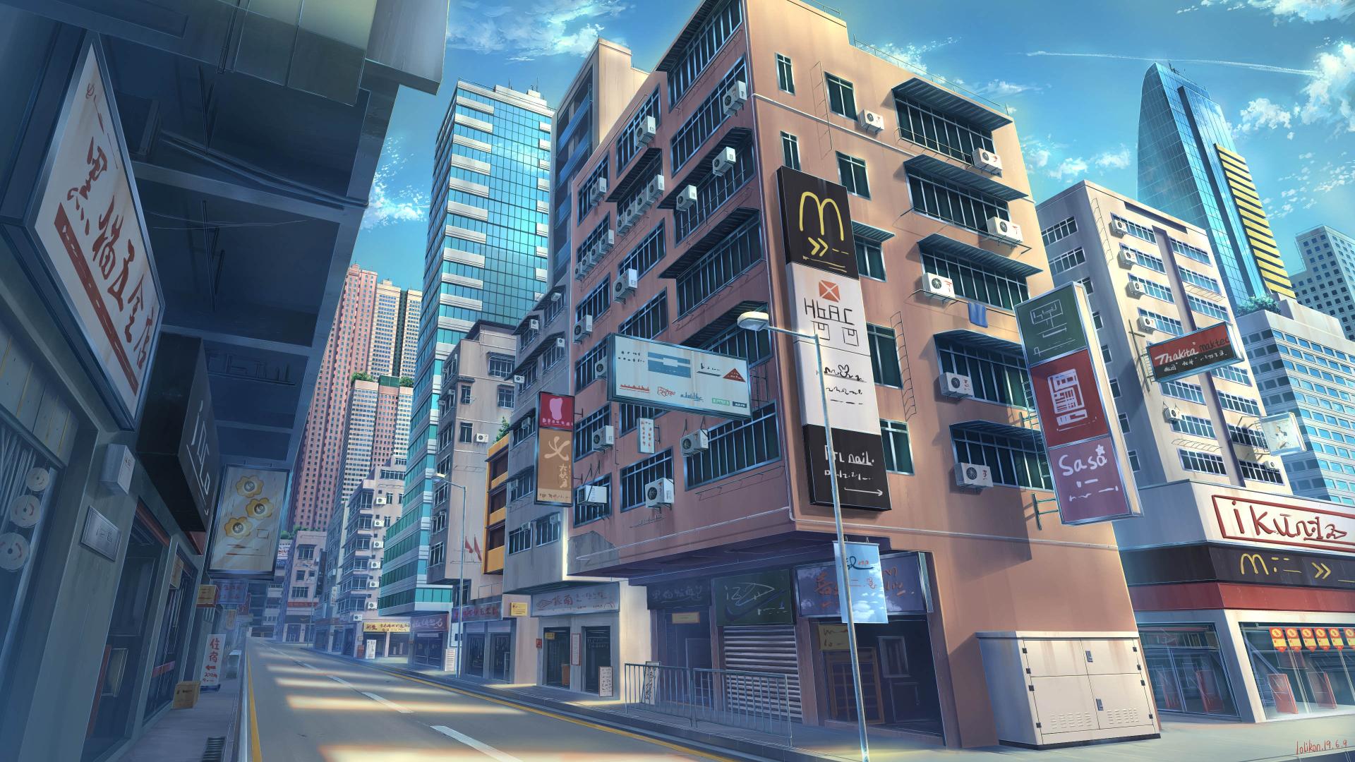 Download Anime Original Building City