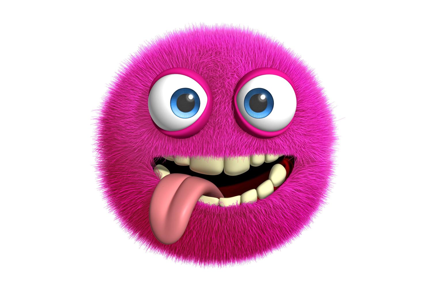 Download pink emoji  monster