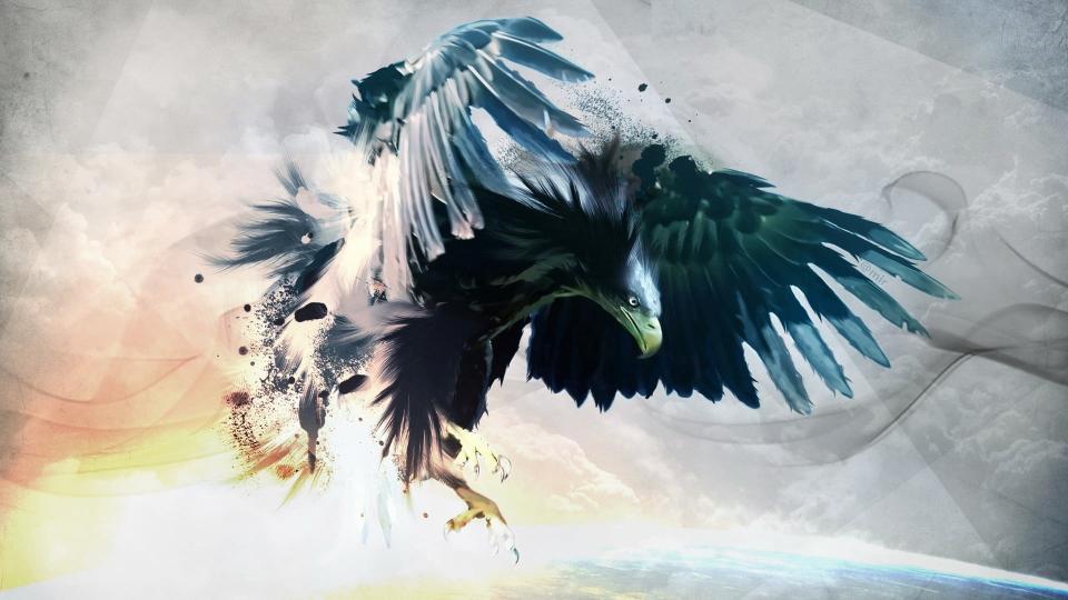 Download eagle painting birds artwork