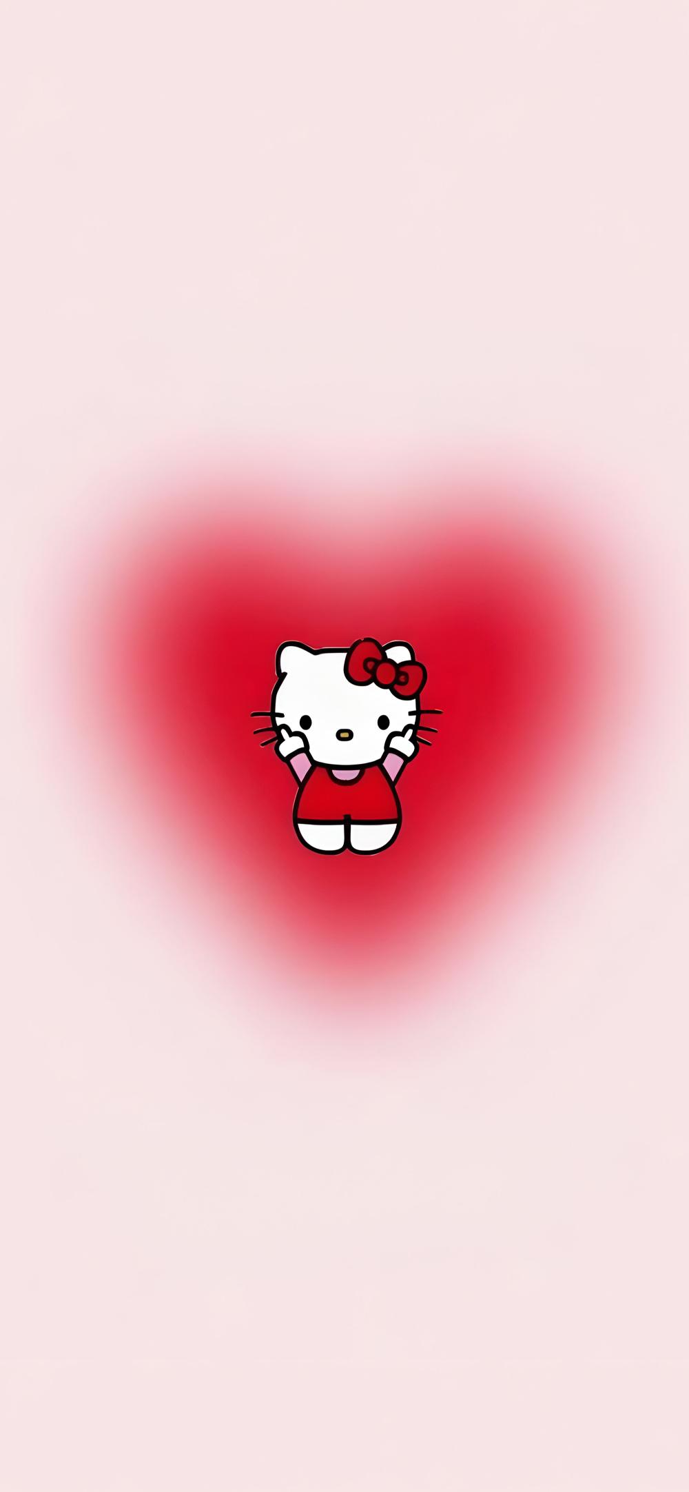 Download Kawaii Hello Kitty Pink Heart