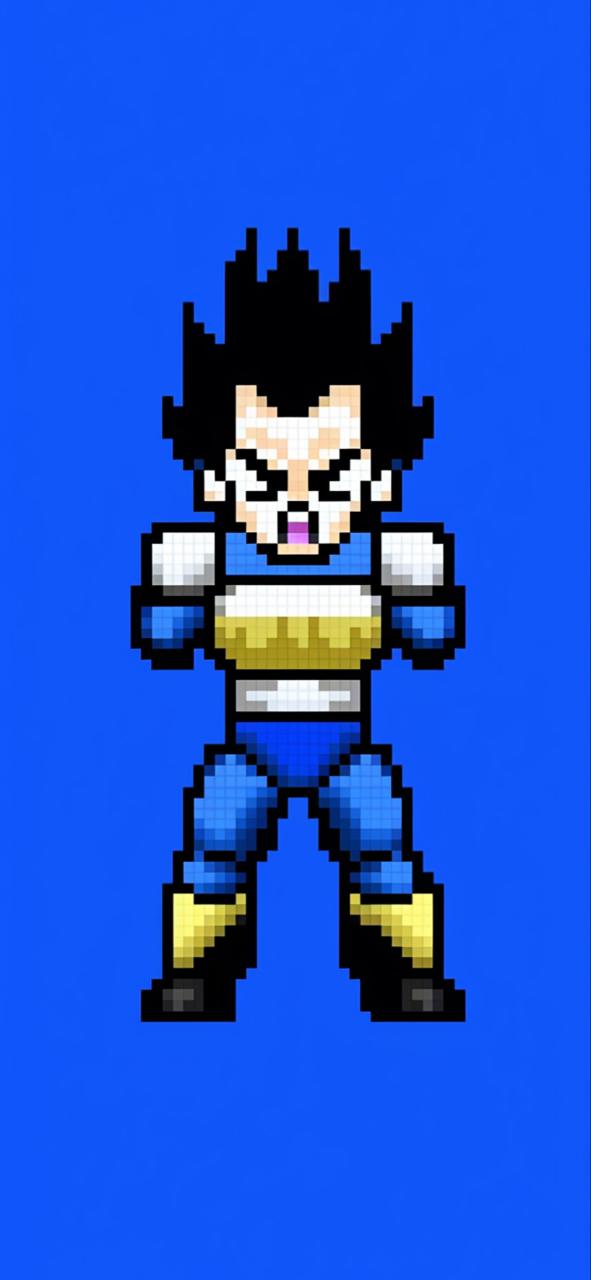 Download Dragon Ball Vegeta Blue Pixel