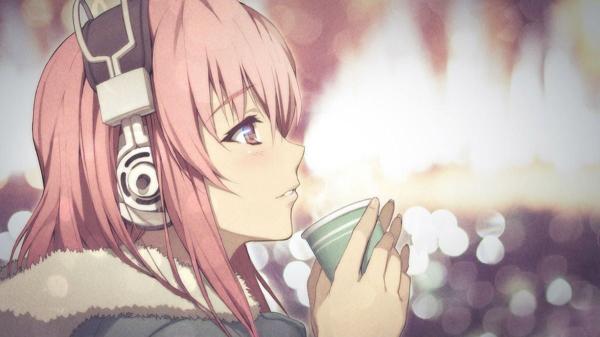 Download animated girl with headphones