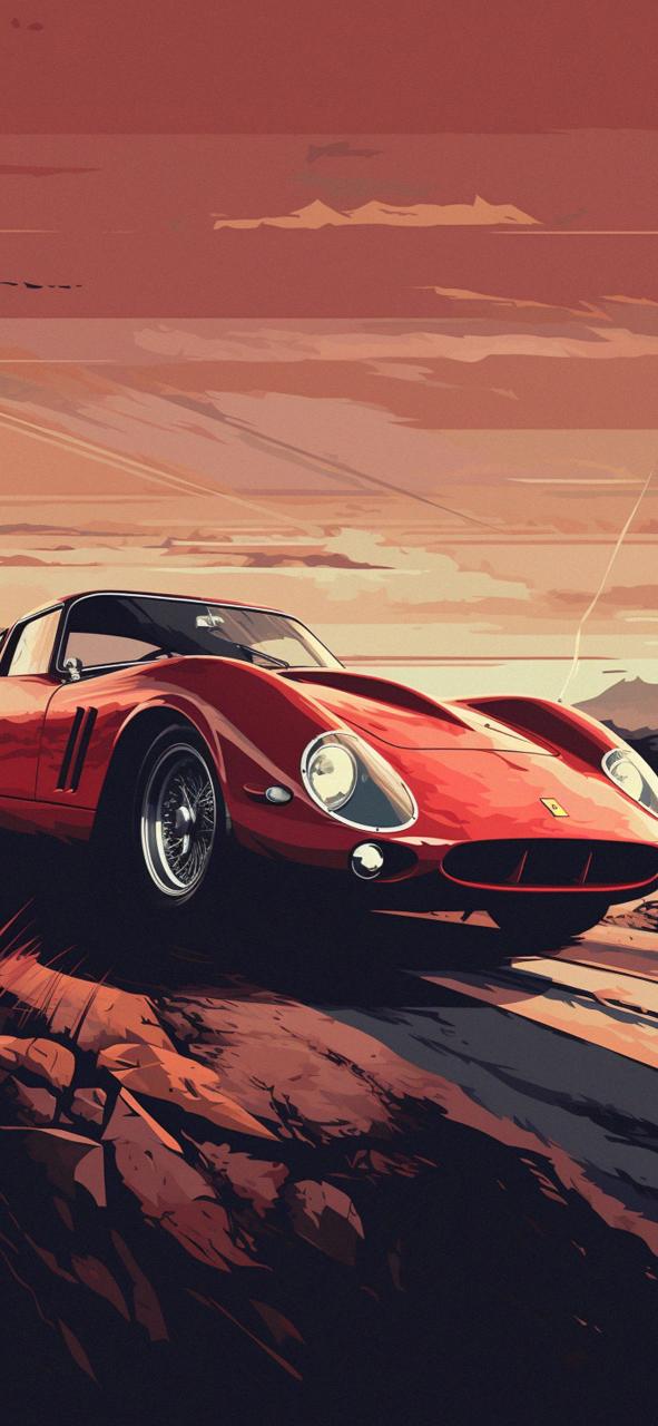 Download Red Ferrari 250 Gto Art