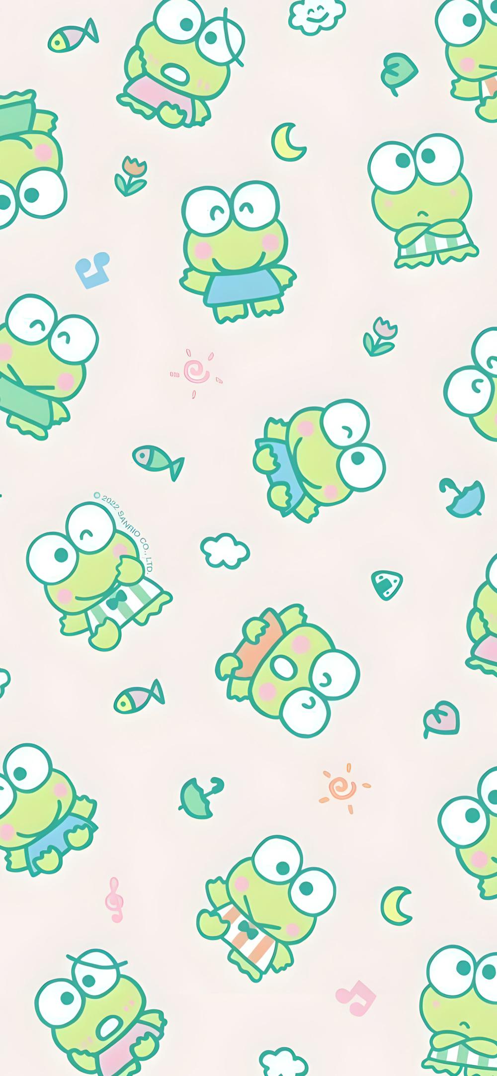 Download Keroppi Cute Pattern Sanrio