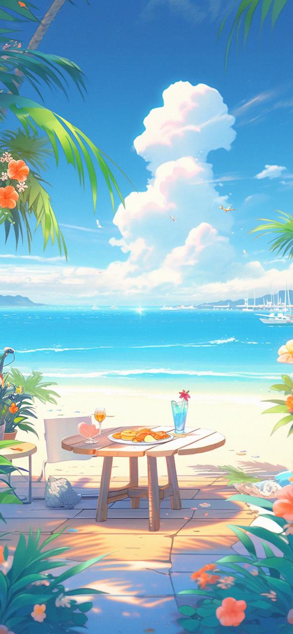 Download Lunch On The Summer Beach