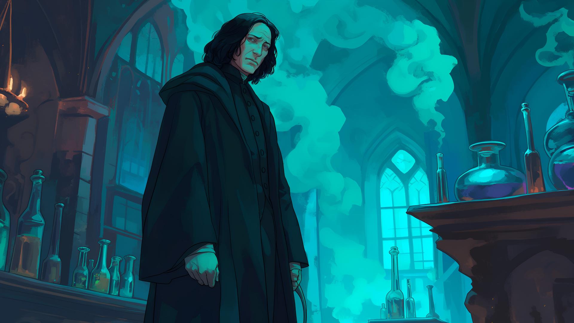 Download Severus Snape Potions Classroom Desktop Wallpaper 4k