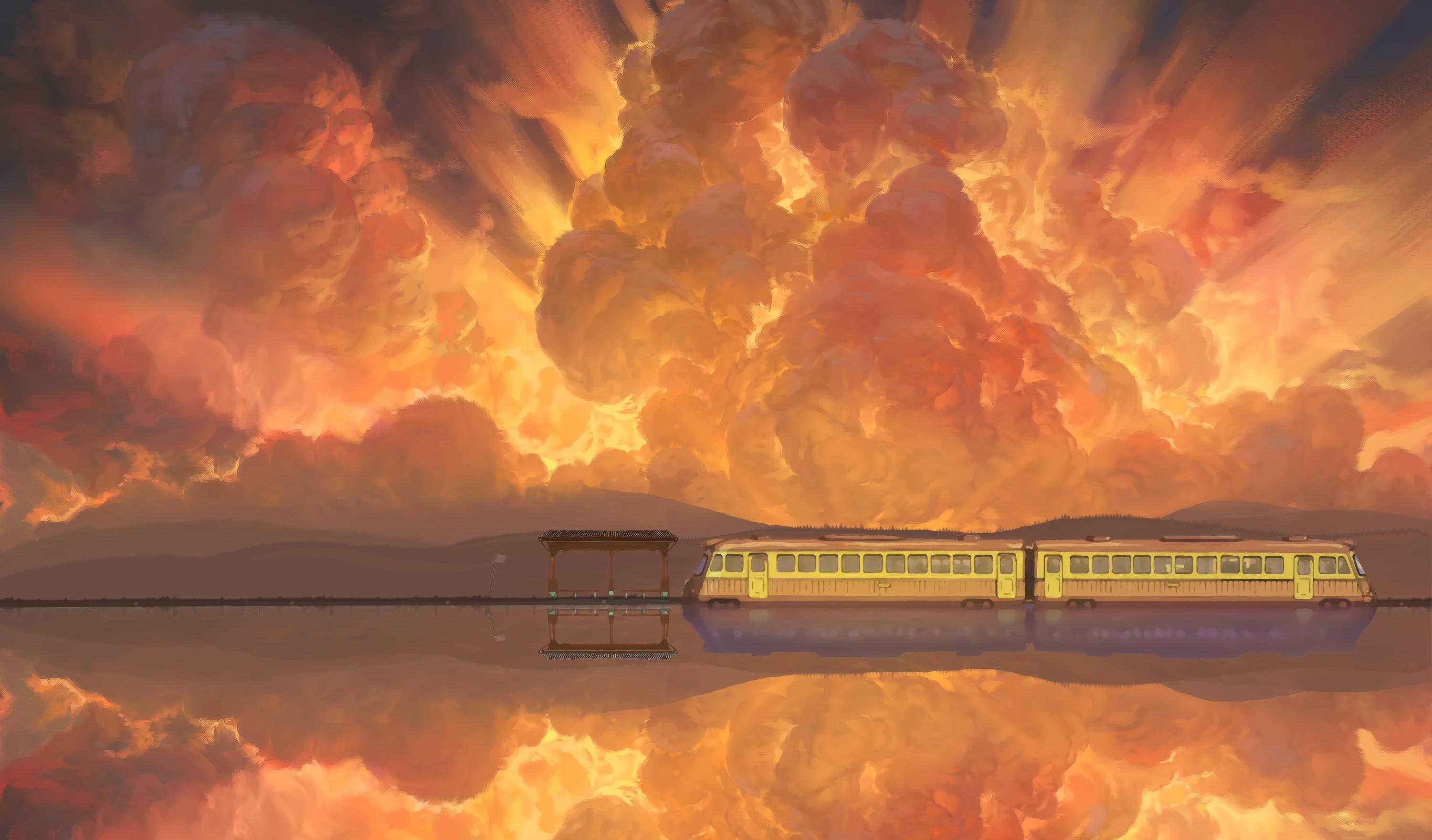 Download Spirited Away train sky