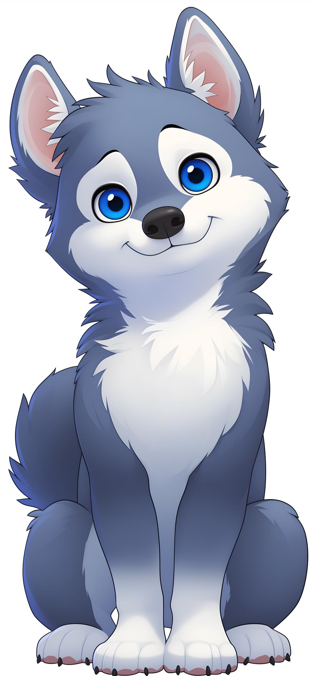 Download Adorable Blue Eyed Husky