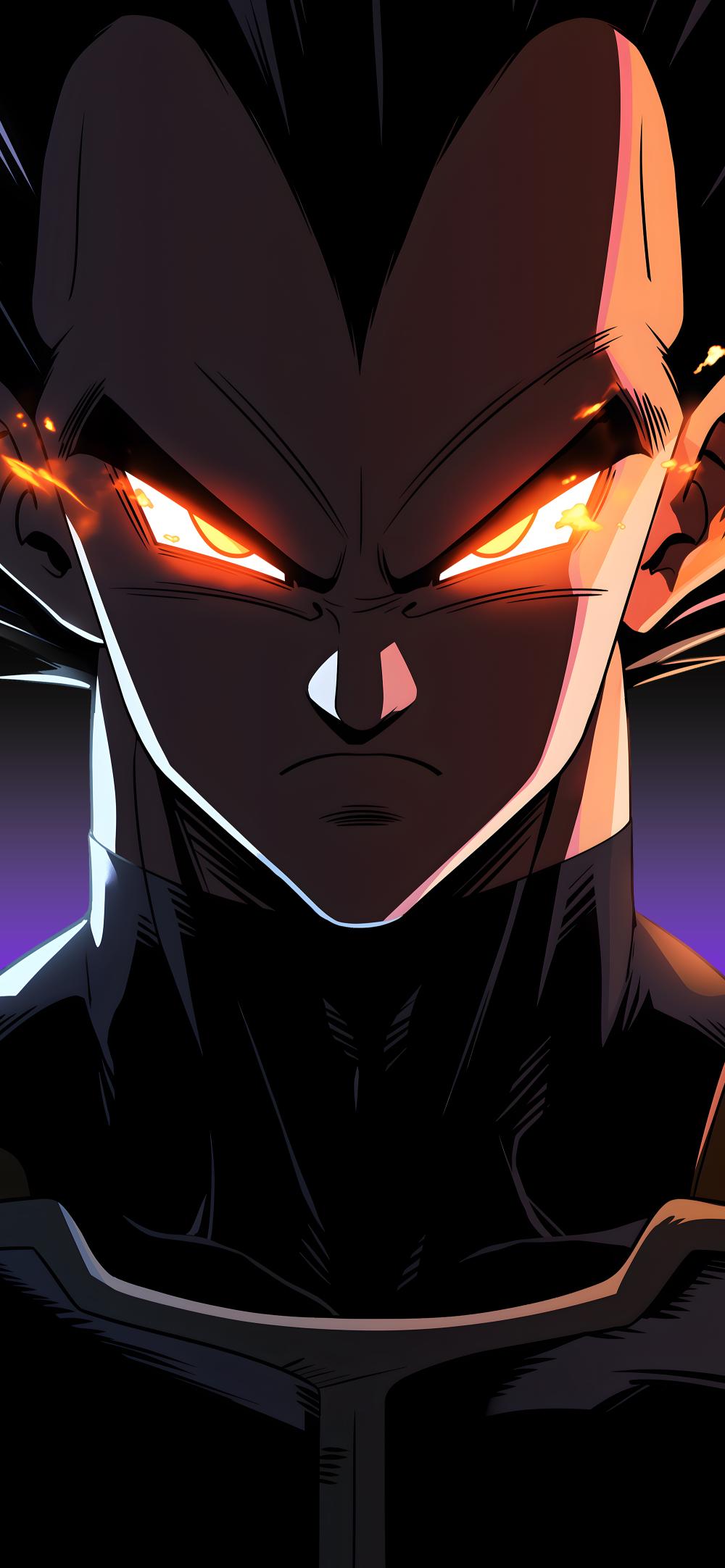 Download Vegeta Glowing Eyes Epic Black