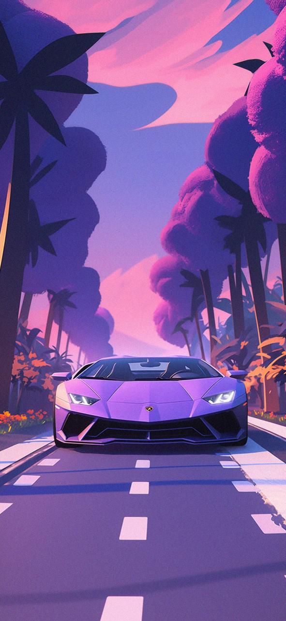 Download Lamborghini Aventador Purple