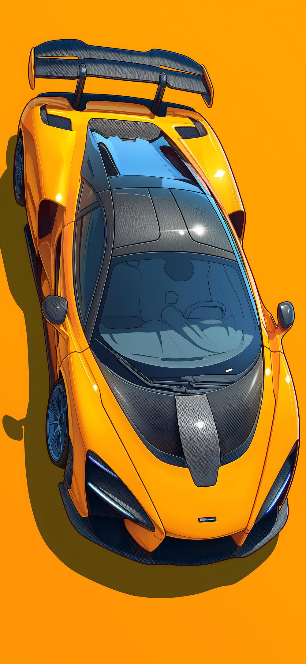 Download Orange Mclaren Car