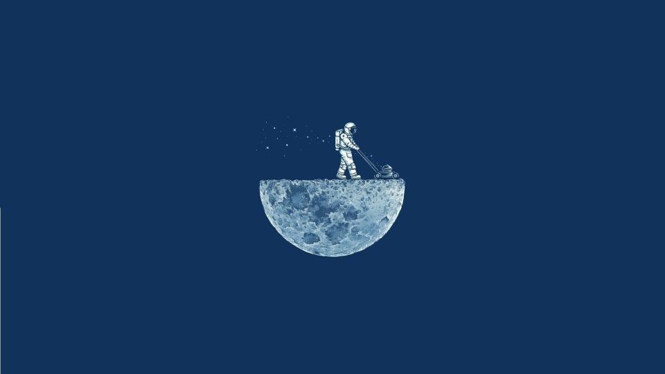 Download astronaut on moon illustration