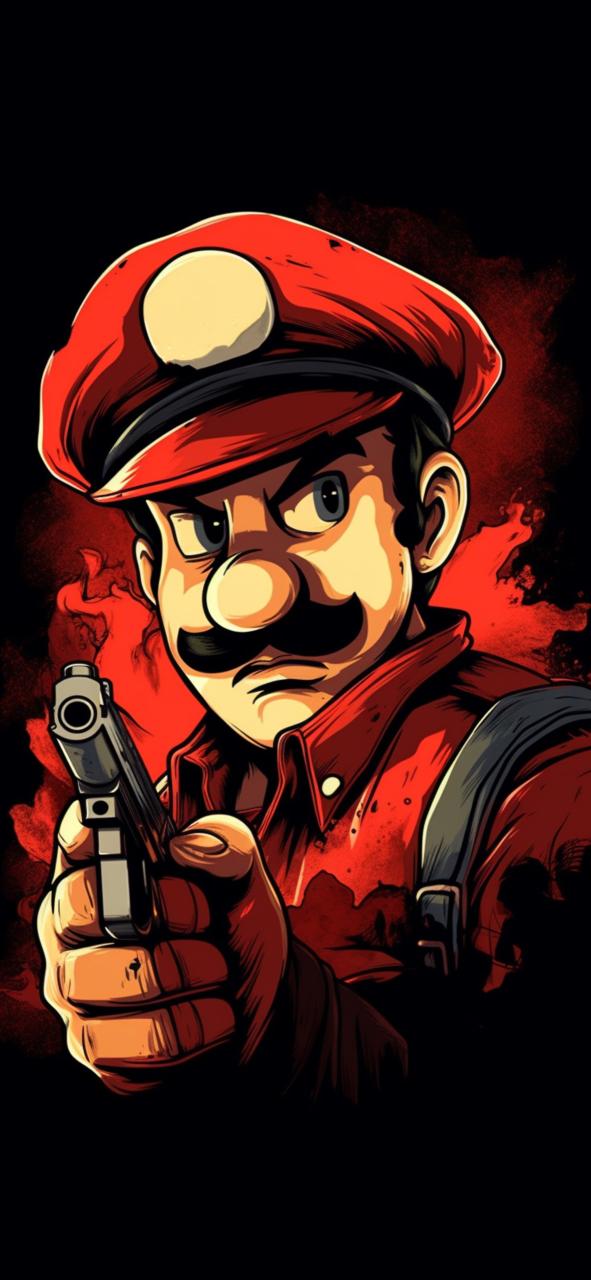 Download Super Mario With Gun Black