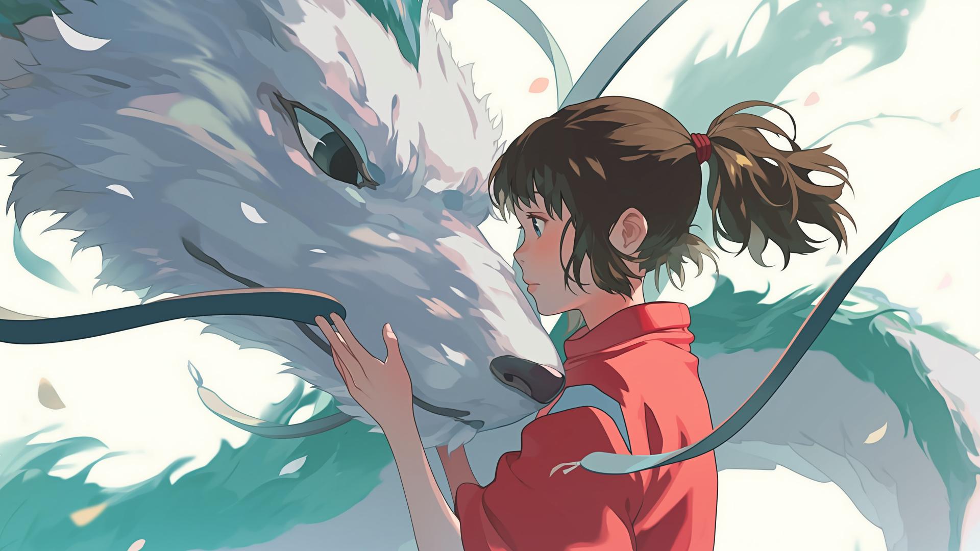 Download Spirited Away Haku Chihiro Dragon Friendship Desktop Wallpaper