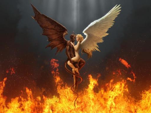 Download demon and angel illustration