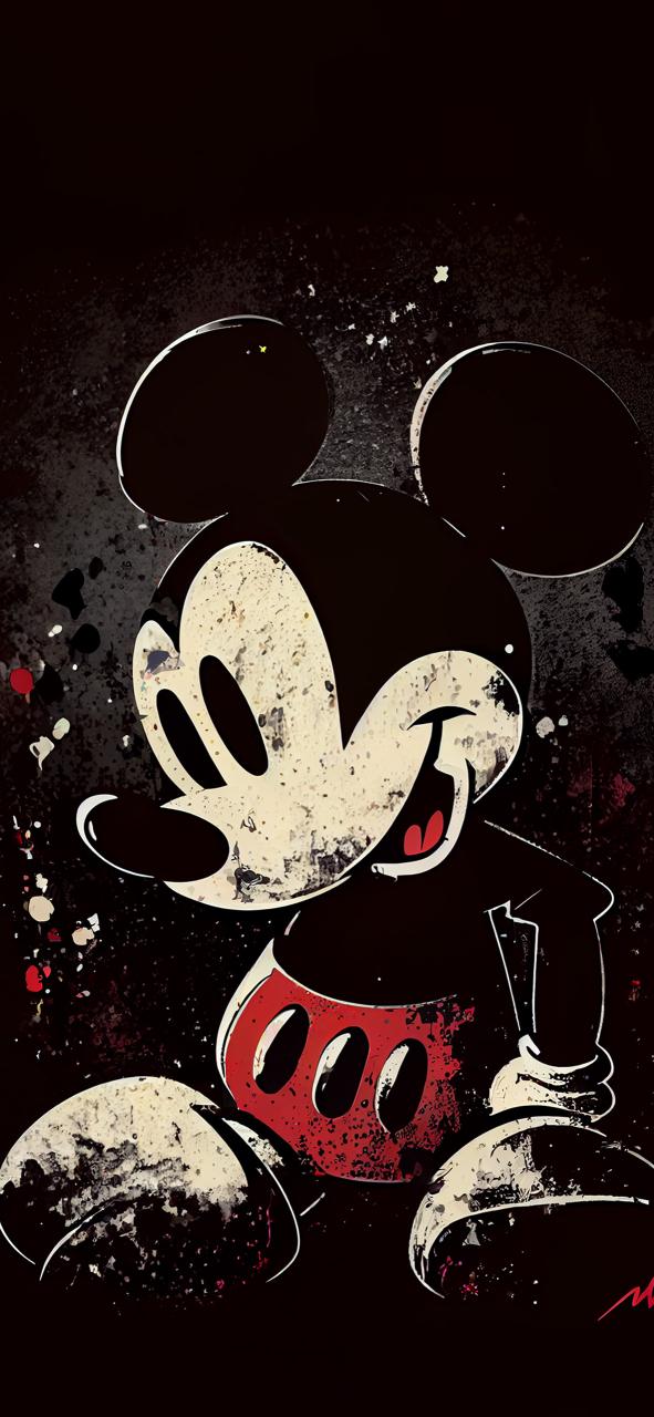 Download Mickey Mouse Black Art