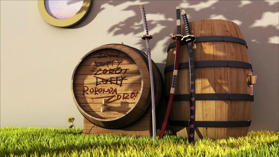 Download brown wooden barrels One