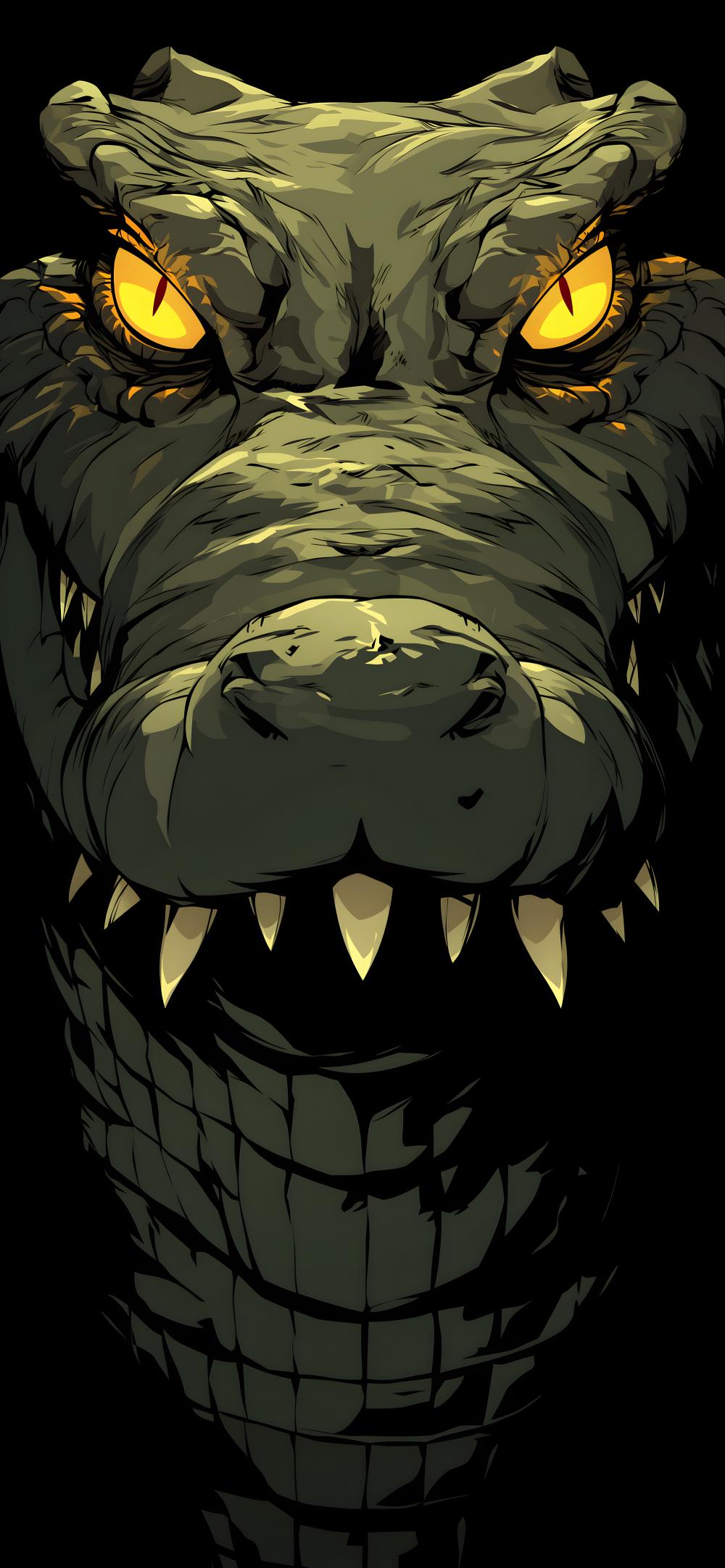 Download Crocodile Glowing Eyes